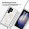 Design hoesje met koord voor de Samsung Galaxy S23 Ultra - White Marble