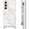 Design hoesje met koord voor de Samsung Galaxy S23 - White Marble