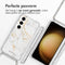 Design hoesje met koord voor de Samsung Galaxy S23 - White Marble