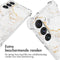 Design hoesje met koord voor de Samsung Galaxy S23 - White Marble