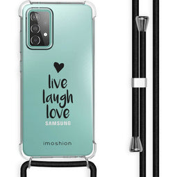 Design hoesje met koord voor Samsung Galaxy A52(s) (5G/4G) - Live Laugh Love