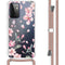 Design hoesje met koord voor Samsung Galaxy A72 - Bloem - Roze
