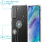 Design hoesje met koord voor Samsung Galaxy S21 FE - Paardenbloem - Wit