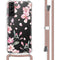 Design hoesje met koord voor Samsung Galaxy S21 Plus - Bloem - Roze