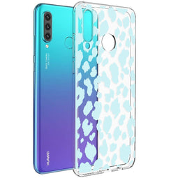 Design hoesje voor de Huawei P30 Lite - Luipaard - Blauw