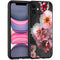 Design hoesje voor de iPhone 11 - Bloem - Roze / Zwart