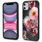 Design hoesje voor de iPhone 11 - Bloem - Roze / Zwart