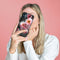 Design hoesje voor de iPhone 11 - Bloem - Roze / Zwart
