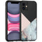 Design hoesje voor de iPhone 11 - Marmer - Roze / Zwart