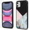 Design hoesje voor de iPhone 11 - Marmer - Roze / Zwart