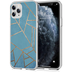 Design hoesje voor de iPhone 11 Pro - Grafisch Koper / Blauw