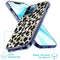 Design hoesje voor de iPhone 12 (Pro) - Luipaard / Zwart