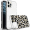 Design hoesje voor de iPhone 12 (Pro) - Luipaard / Zwart