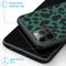 Design hoesje voor de iPhone 12 Pro Max - Luipaard - Groen / Zwart