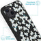 Design hoesje voor de iPhone 13 - Bloem - Wit / Zwart