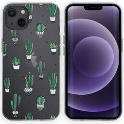 Design hoesje voor de iPhone 13 - Cactus - Groen