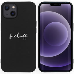 Design hoesje voor de iPhone 13 - Fuck Off - Zwart