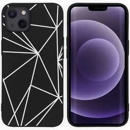 Design hoesje voor de iPhone 13 - Grafisch - Lijn Zwart