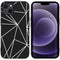 Design hoesje voor de iPhone 13 - Grafisch - Lijn Zwart