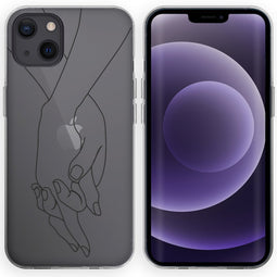 Design hoesje voor de iPhone 13 - Hand - Transparant