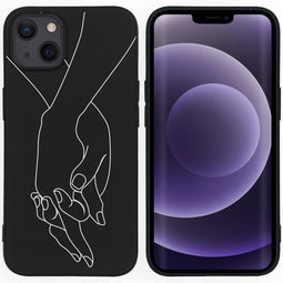 Design hoesje voor de iPhone 13 - Hand - Zwart