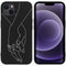 Design hoesje voor de iPhone 13 - Hand - Zwart