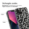 Design hoesje voor de iPhone 13 - Leopard Transparent