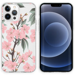 Design hoesje voor de iPhone 13 Pro - Bloem - Roze / Groen