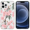 Design hoesje voor de iPhone 13 Pro - Bloem - Roze / Groen