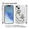Design hoesje voor de iPhone 14 - Abstract Gezicht - Wit / Zwart