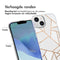 Design hoesje voor de iPhone 14 - Grafisch Koper / Wit