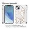 Design hoesje voor de iPhone 14 - Grafisch Koper / Wit