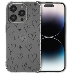 Design hoesje voor de iPhone 14 Pro - Hearts