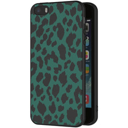 Design hoesje voor de iPhone 5 / 5s / SE - Luipaard - Groen / Zwart