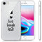 Design hoesje voor de iPhone SE (2022 / 2020) / 8 / 7 / 6 - Live Laugh Love - Zwart