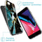 Design hoesje voor de iPhone SE (2022 / 2020) / 8 / 7 / 6(s) - Marmer - Gebroken Blauw