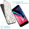 Design hoesje voor de iPhone SE (2022 / 2020) / 8 / 7 / 6s - Grafisch Koper / Wit