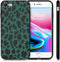 Design hoesje voor de iPhone SE (2022 / 2020) / 8 / 7 - Luipaard - Groen / Zwart