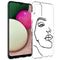 Design hoesje voor de Samsung Galaxy A03s - Abstract Gezicht - Zwart