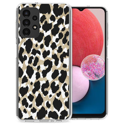 Design hoesje voor de Samsung Galaxy A13 (4G) - Luipaard / Zwart