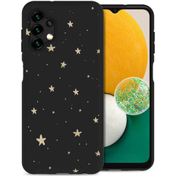 Design hoesje voor de Samsung Galaxy A13 (5G) / A04s - Sterren / Zwart