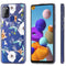 Design hoesje voor de Samsung Galaxy A21s - Bloem - Wit