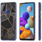 Design hoesje voor de Samsung Galaxy A21s - Grafisch Koper / Zwart