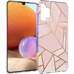 Design hoesje voor de Samsung Galaxy A32 (4G) - Grafisch Koper / Roze