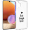 Design hoesje voor de Samsung Galaxy A32 (4G) - Live Laugh Love - Zwart
