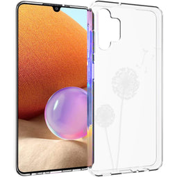 Design hoesje voor de Samsung Galaxy A32 (4G) - Paardenbloem - Wit