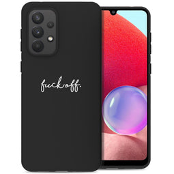 Design hoesje voor de Samsung Galaxy A33 - Fuck Off - Zwart