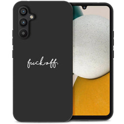 Design hoesje voor de Samsung Galaxy A34 (5G) - Fuck Off - Zwart