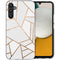 Design hoesje voor de Samsung Galaxy A34 (5G) - Grafisch Koper / Wit