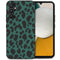 Design hoesje voor de Samsung Galaxy A34 (5G) - Luipaard - Groen / Zwart